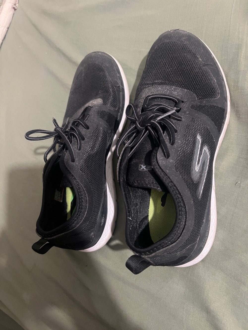 Skechers Black Slip-On Athletic Sneakers